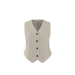 esmara® Damen-Weste, mit Leinen, 40, beige - B-Ware neuwertig