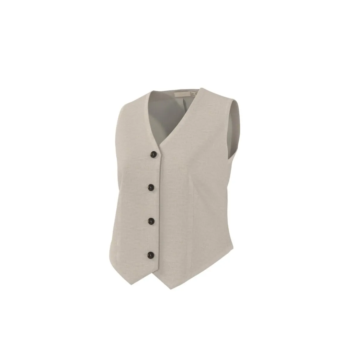 esmara® Damen-Weste, mit Leinen, 40, beige - B-Ware neuwertig