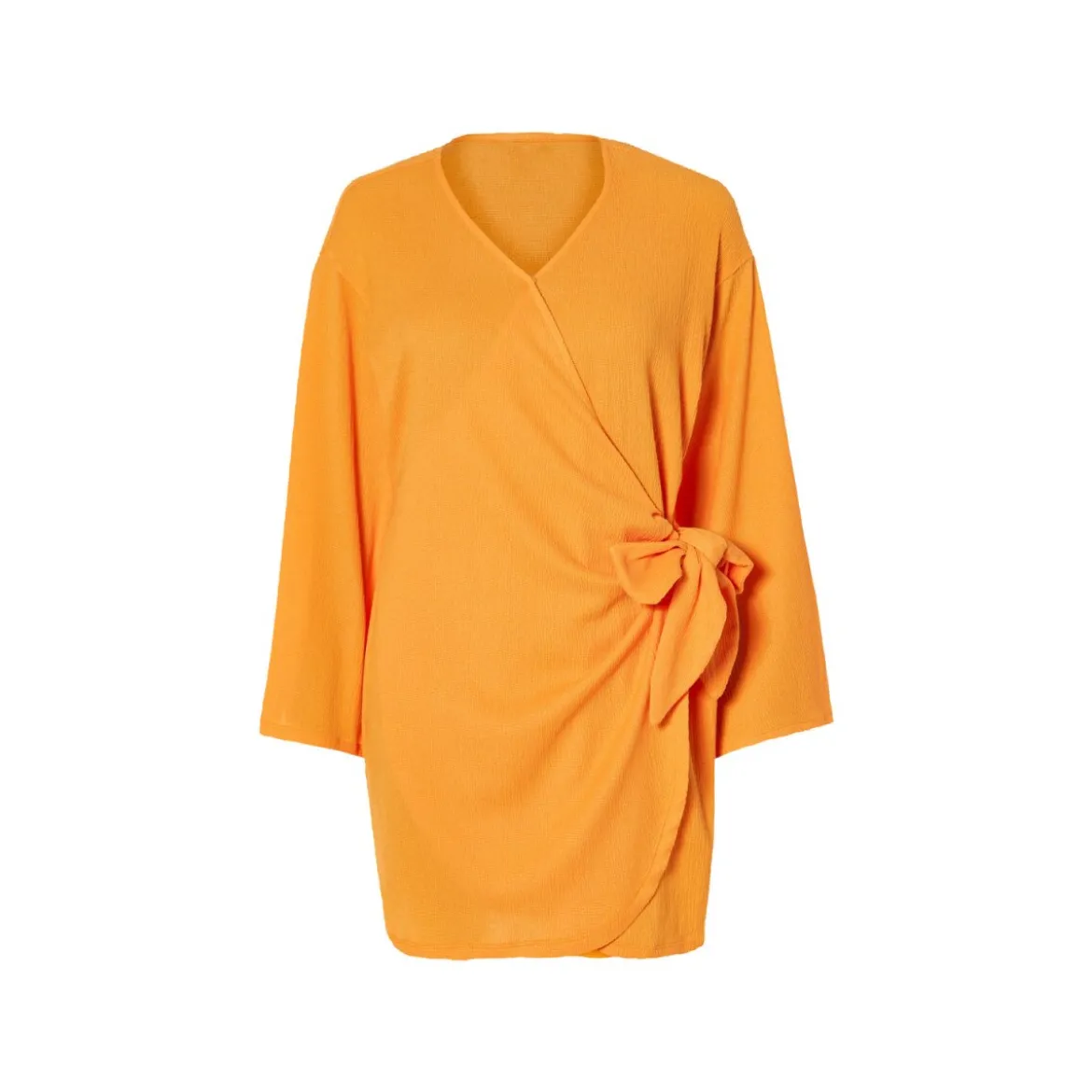 esmara® Damen Wickelkleid mit modischer Crinklestruktur - B-Ware