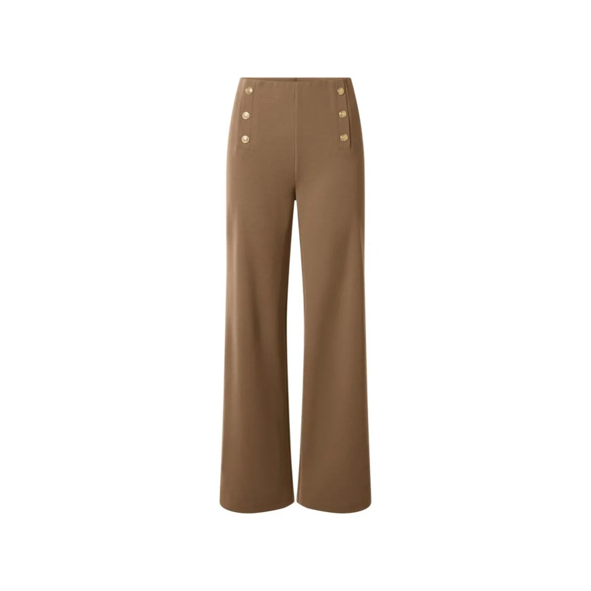 esmara® Damen-Wide-Leg-Hose, 38, beige - B-Ware neuwertig