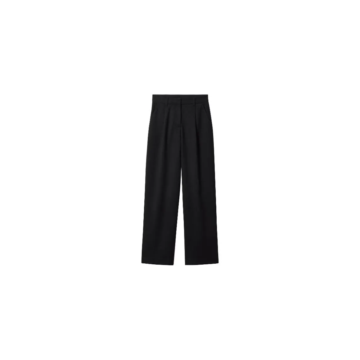 esmara® Flanellhose für Damen, weites Bein, 44, schwarz - B-Ware neuwertig