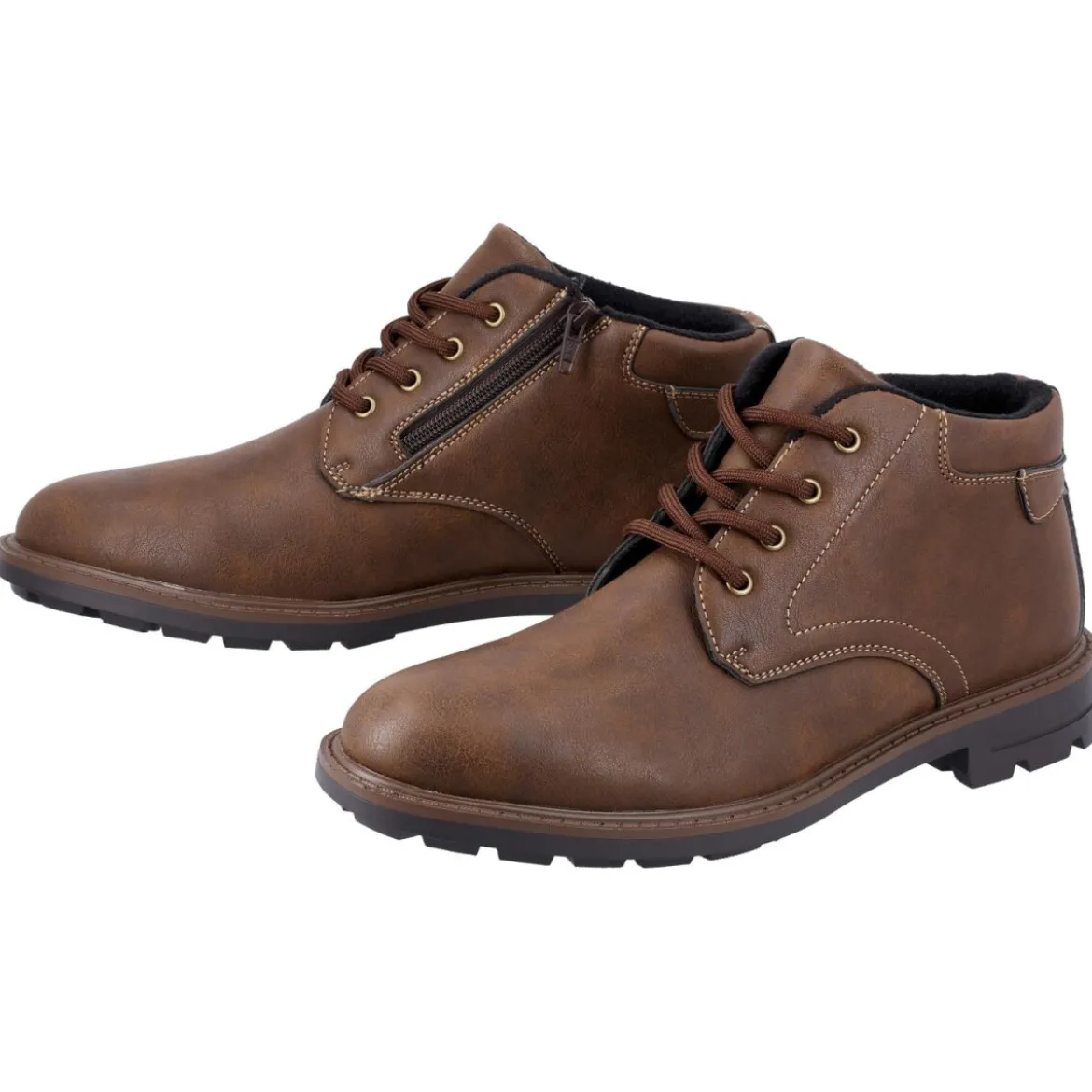esmara® Herren Boots Warmfutter (Braun, 44) - B-Ware neuwertig