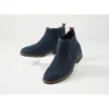 esmara® Herren-Lederstiefeletten, 41, marineblau - B-Ware neuwertig