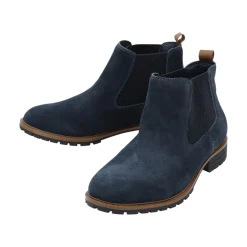esmara® Herren-Lederstiefeletten, 41, marineblau - B-Ware neuwertig