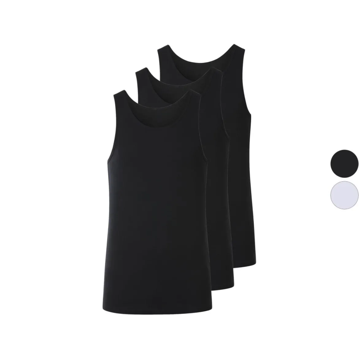 esmara Men Herren Feinripp-Achselhemden, 3 Stück - B-Ware