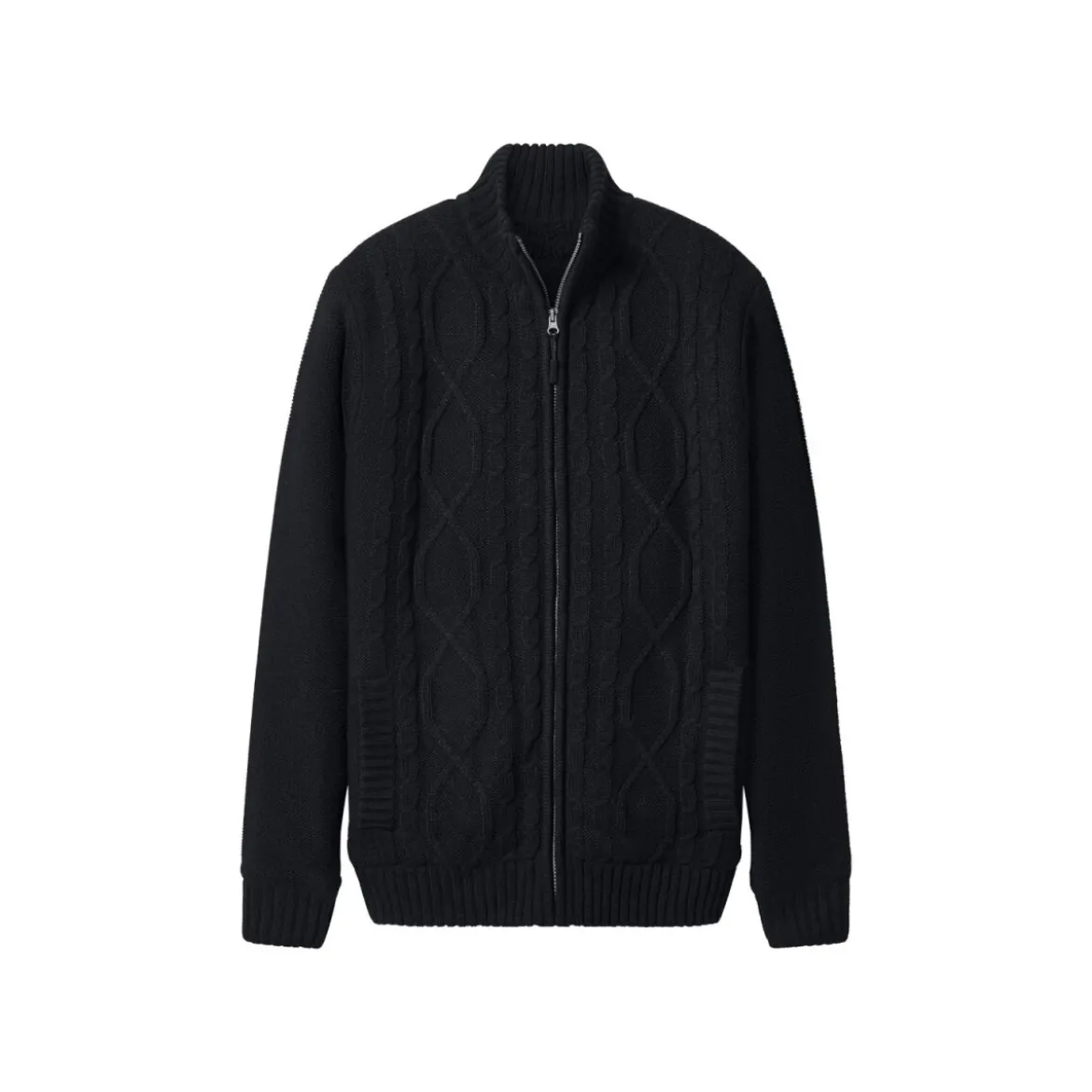 esmara Men Herren Grobstrickjacke (Schwarz, M (48/50)) - B-Ware neuwertig