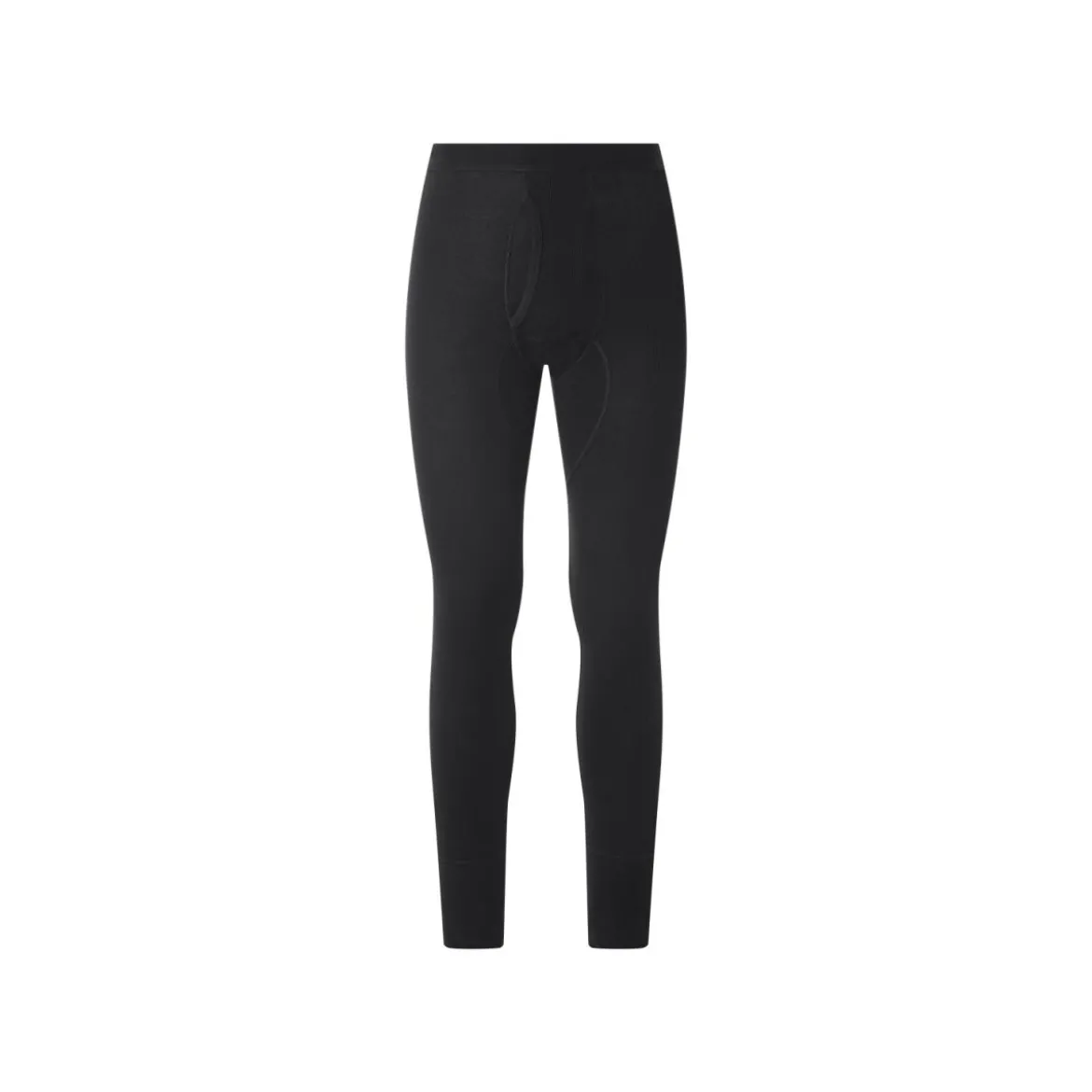 esmara Men Herren Lange Doppelripp-Unterhosen mit Eingriff, 2 Stück (Schwarz, 8/XXL) - B-Ware neuwertig