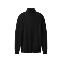 esmara® MEN Herren-Premium-Pullover, aus Kaschmir-Seide-Merinowolle-Mix, L, schwarz - B-Ware neuwertig