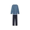ESMARA MEN Herren Pyjama, XL, blau/navy - B-Ware neuwertig