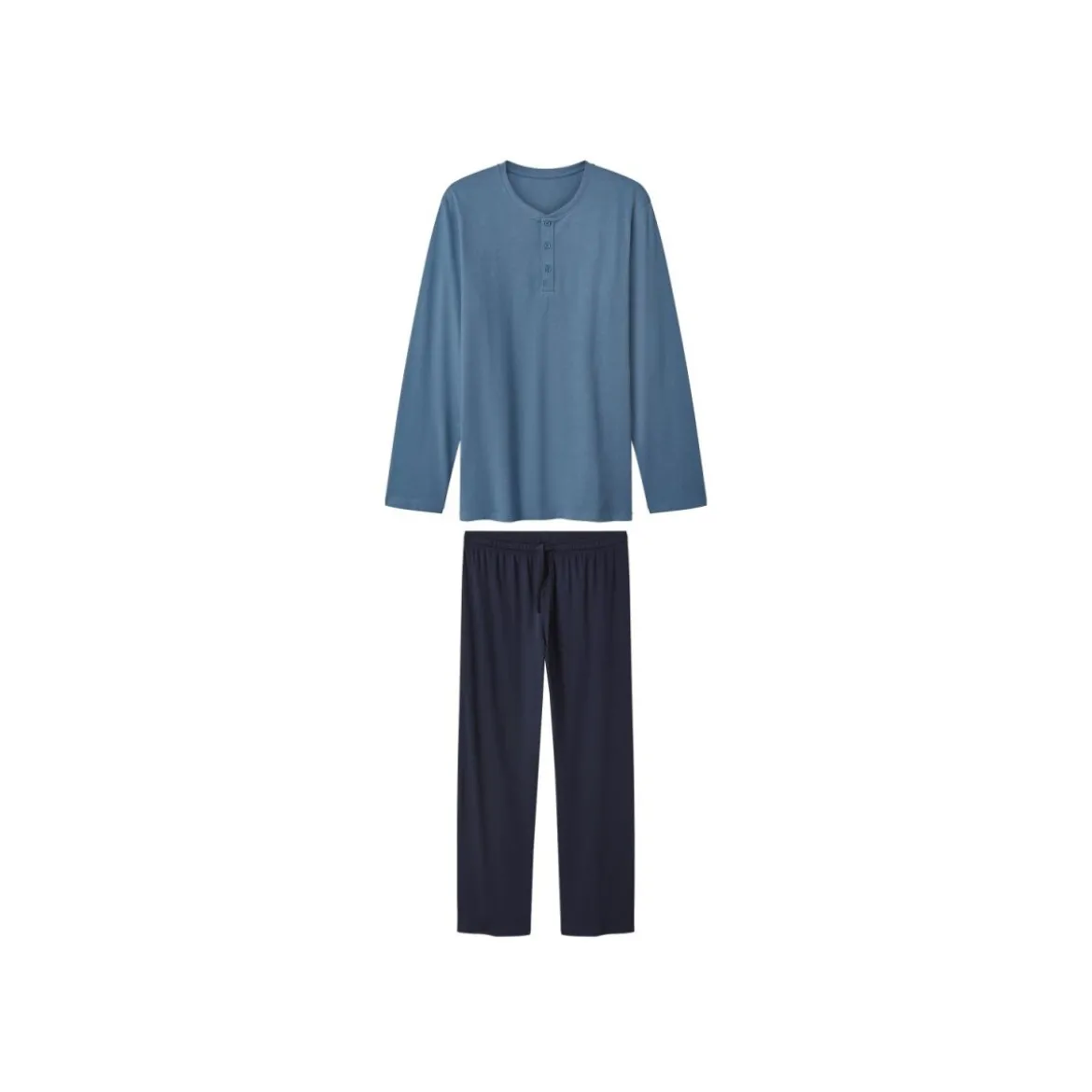 ESMARA MEN Herren Pyjama, XL, blau/navy - B-Ware neuwertig
