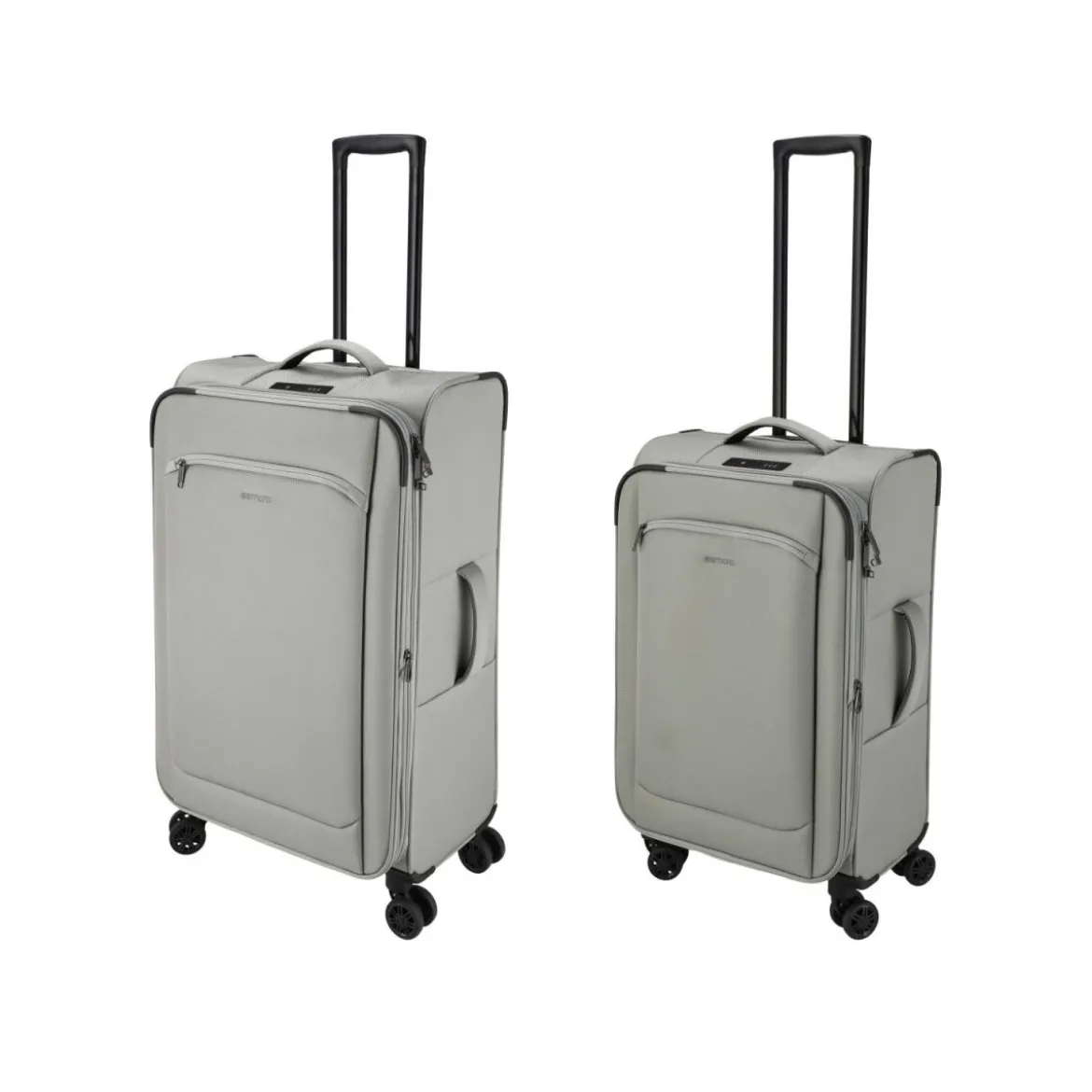 esmara® 2-teiliges Trolley-Reisekoffer-Set, grau - B-Ware