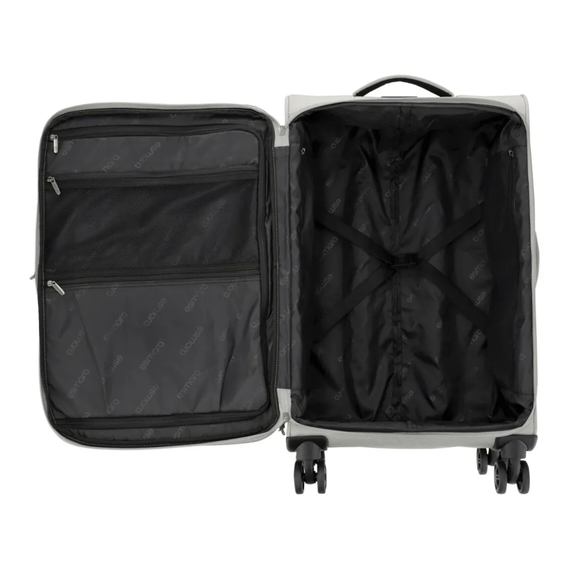 esmara® 2-teiliges Trolley-Reisekoffer-Set, grau - B-Ware