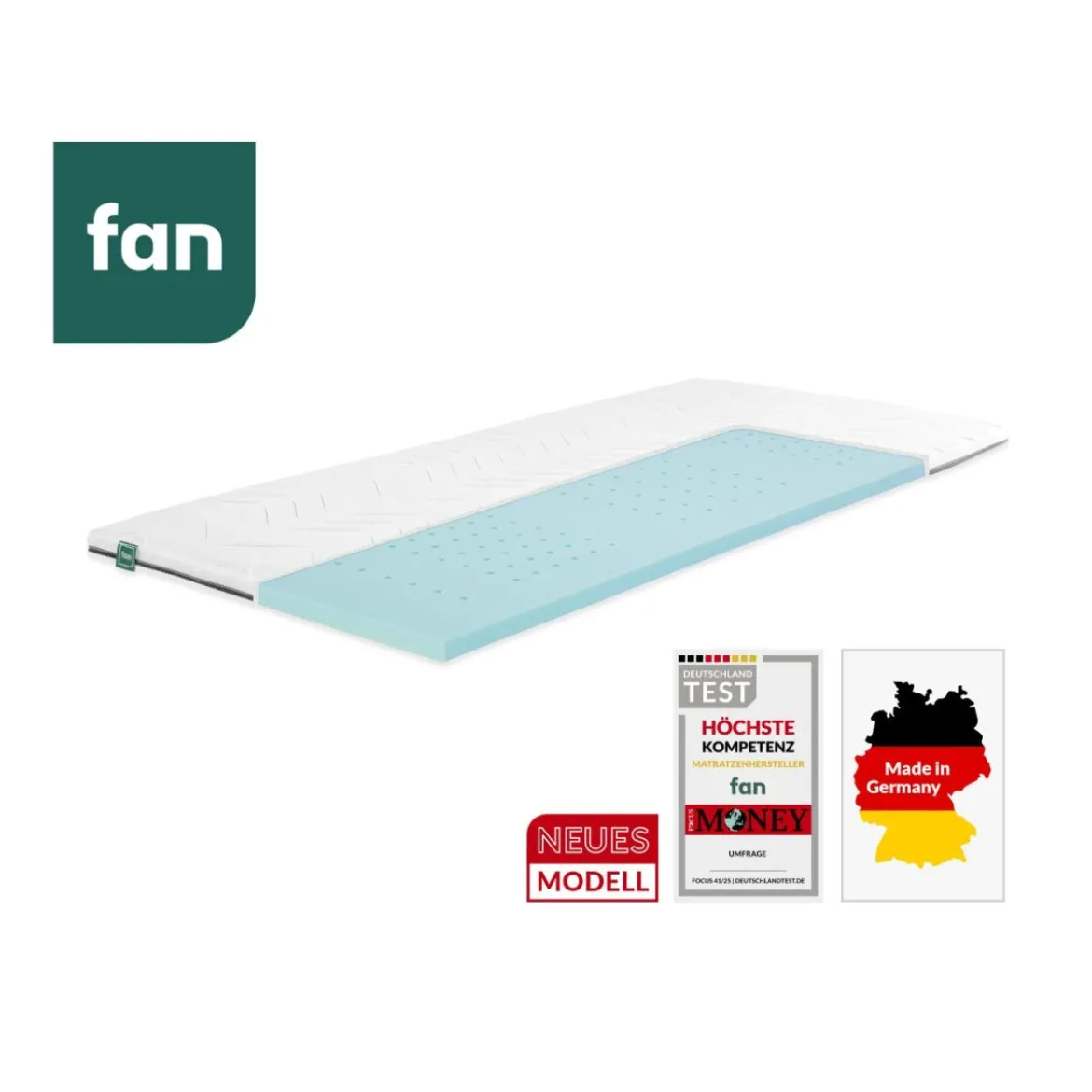f.a.n. 7-Zonen-Hybridschaum-Topperauflage »fan Flex Side Clima« - B-Ware