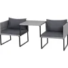GARDAMO Lounge Set »Malaga« 3-teilig, grau - B-Ware