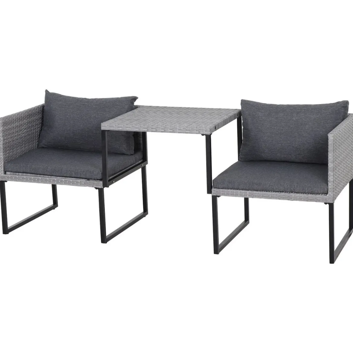 GARDAMO Lounge Set »Malaga« 3-teilig, grau - B-Ware