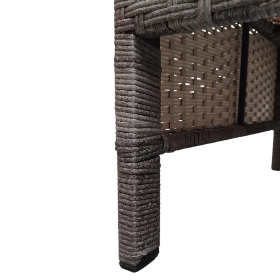 Gardamo Vigo Lounge Set, aus Geflecht Mix, 4-teilig, grau - B-Ware Transportschaden