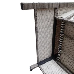 Gardamo Vigo Lounge Set, aus Geflecht Mix, 4-teilig, grau - B-Ware Transportschaden