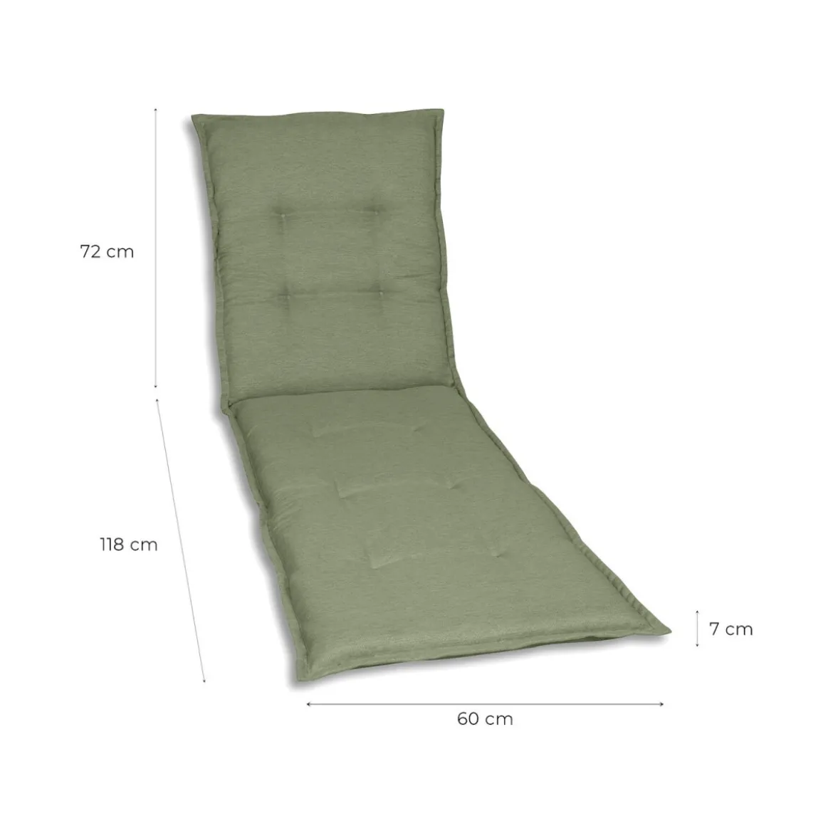 GO-DE Textil Gartenauflage / Kissen, wasserabweisend, pflegeleicht - B-Ware
