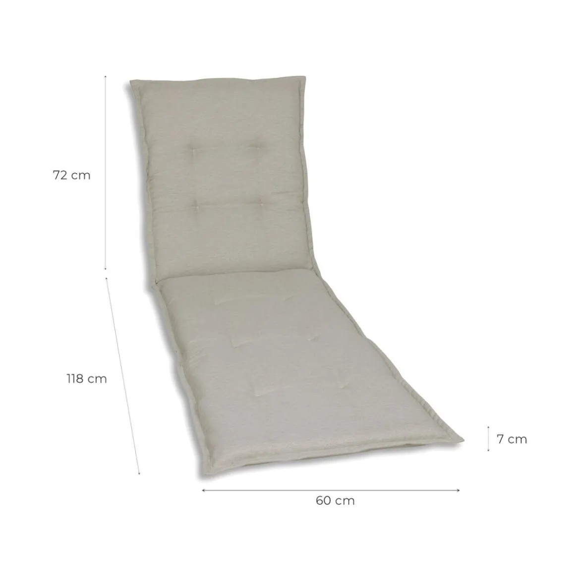 GO-DE Textil Gartenauflage / Kissen, wasserabweisend, pflegeleicht - B-Ware