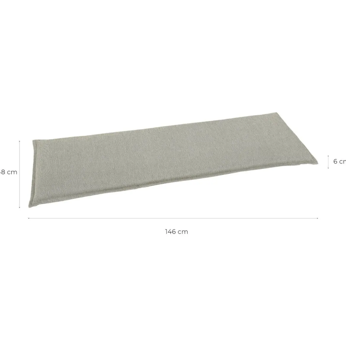 GO-DE Textil Gartenauflage / Kissen, wasserabweisend, pflegeleicht - B-Ware