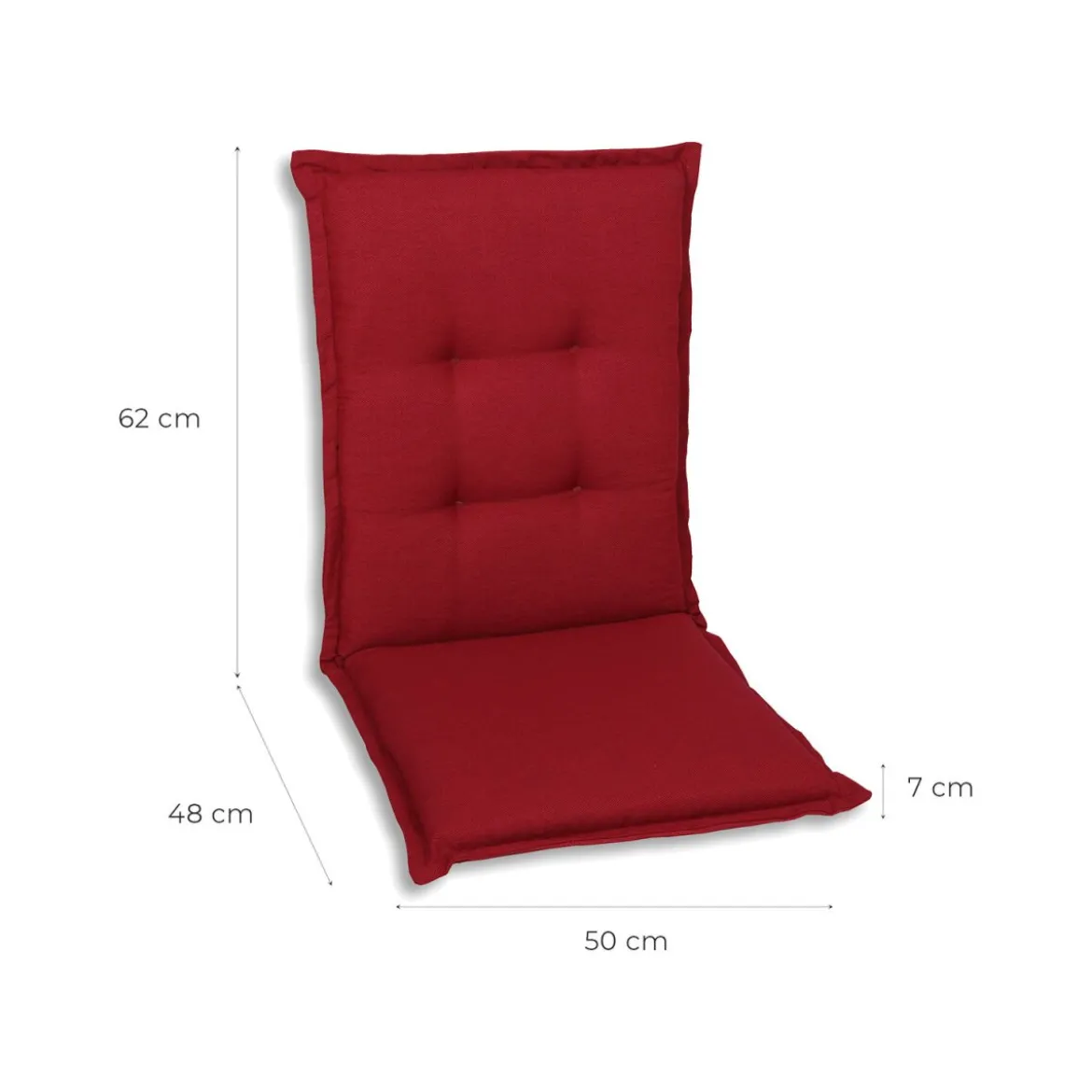 GO-DE Textil Gartenauflage / Kissen, wasserabweisend, pflegeleicht - B-Ware