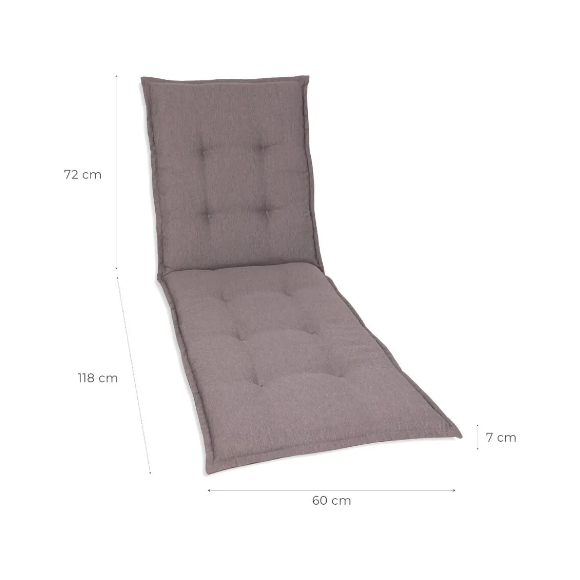 GO-DE Textil Gartenauflage / Kissen, wasserabweisend, pflegeleicht - B-Ware