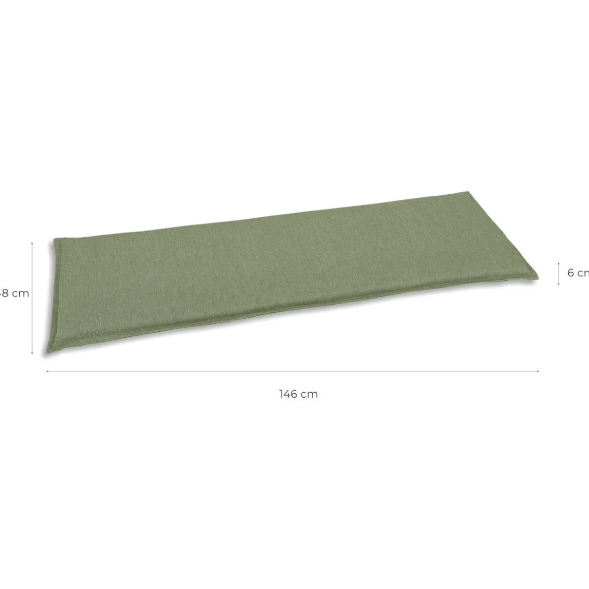GO-DE Textil Gartenauflage / Kissen, wasserabweisend, pflegeleicht - B-Ware