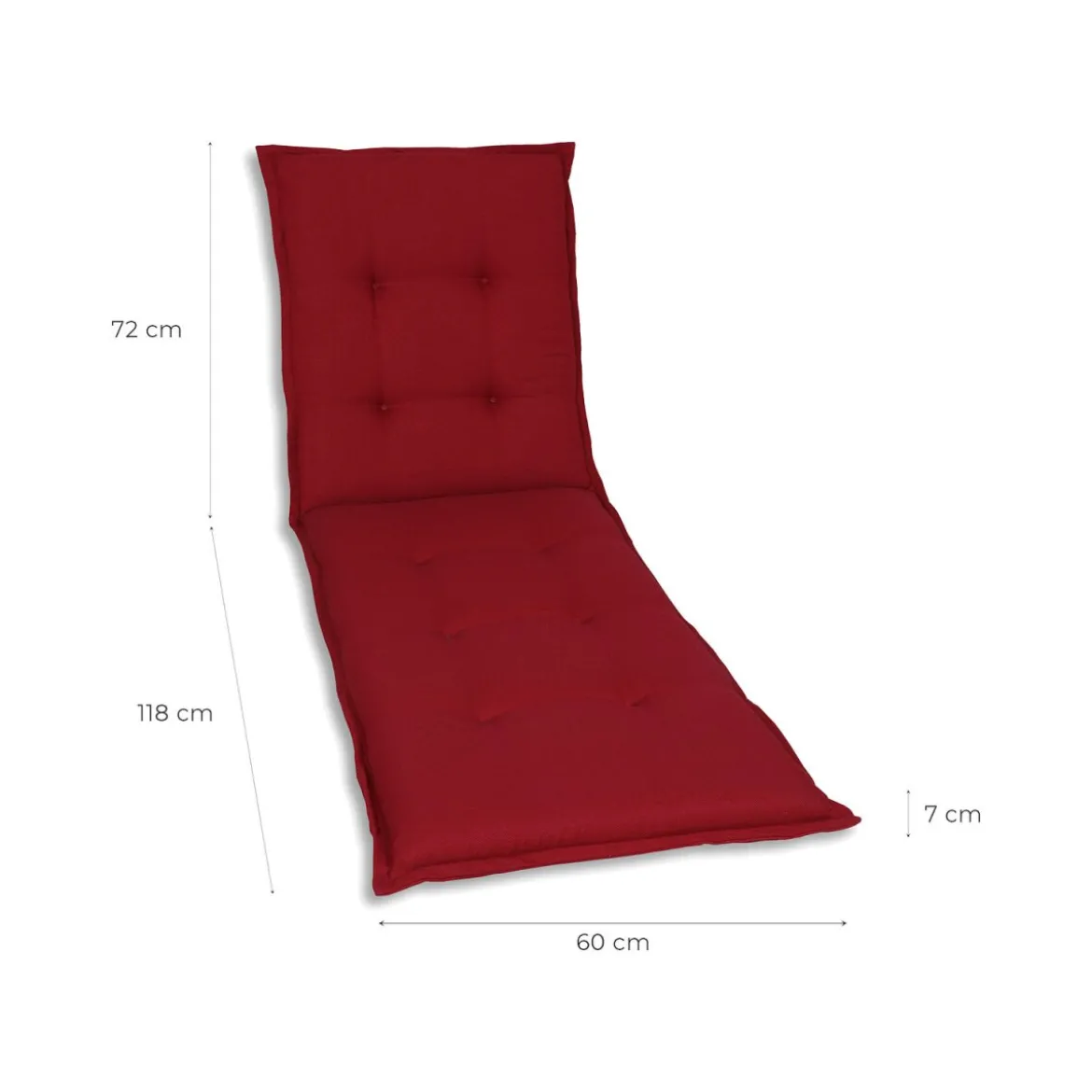 GO-DE Textil Gartenauflage / Kissen, wasserabweisend, pflegeleicht - B-Ware