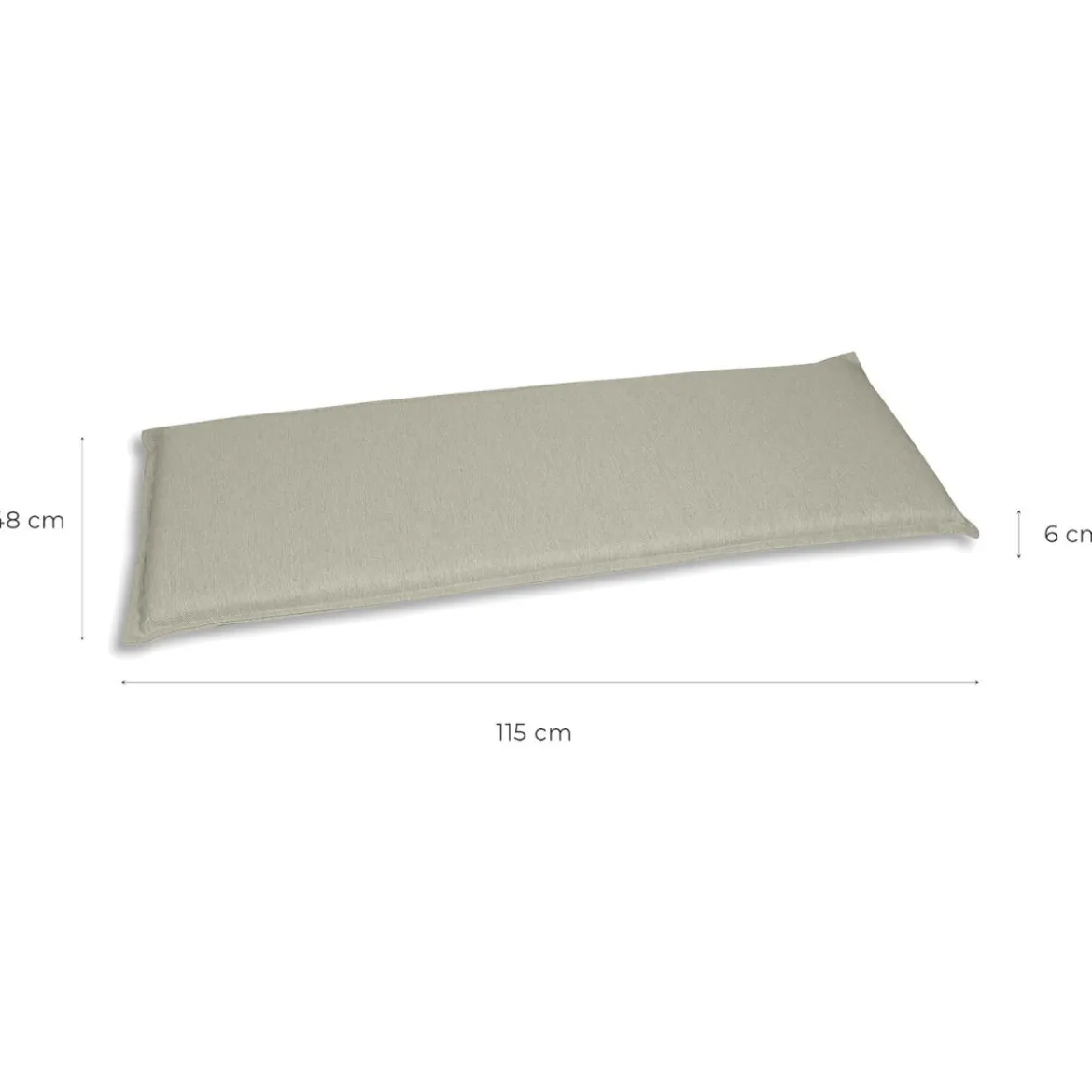 GO-DE Textil Gartenauflage / Kissen, wasserabweisend, pflegeleicht - B-Ware