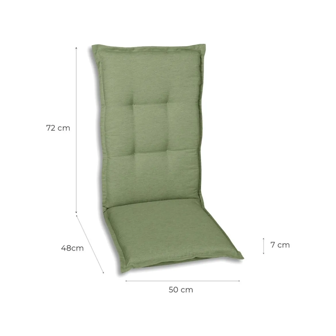GO-DE Textil Gartenauflage / Kissen, wasserabweisend, pflegeleicht - B-Ware
