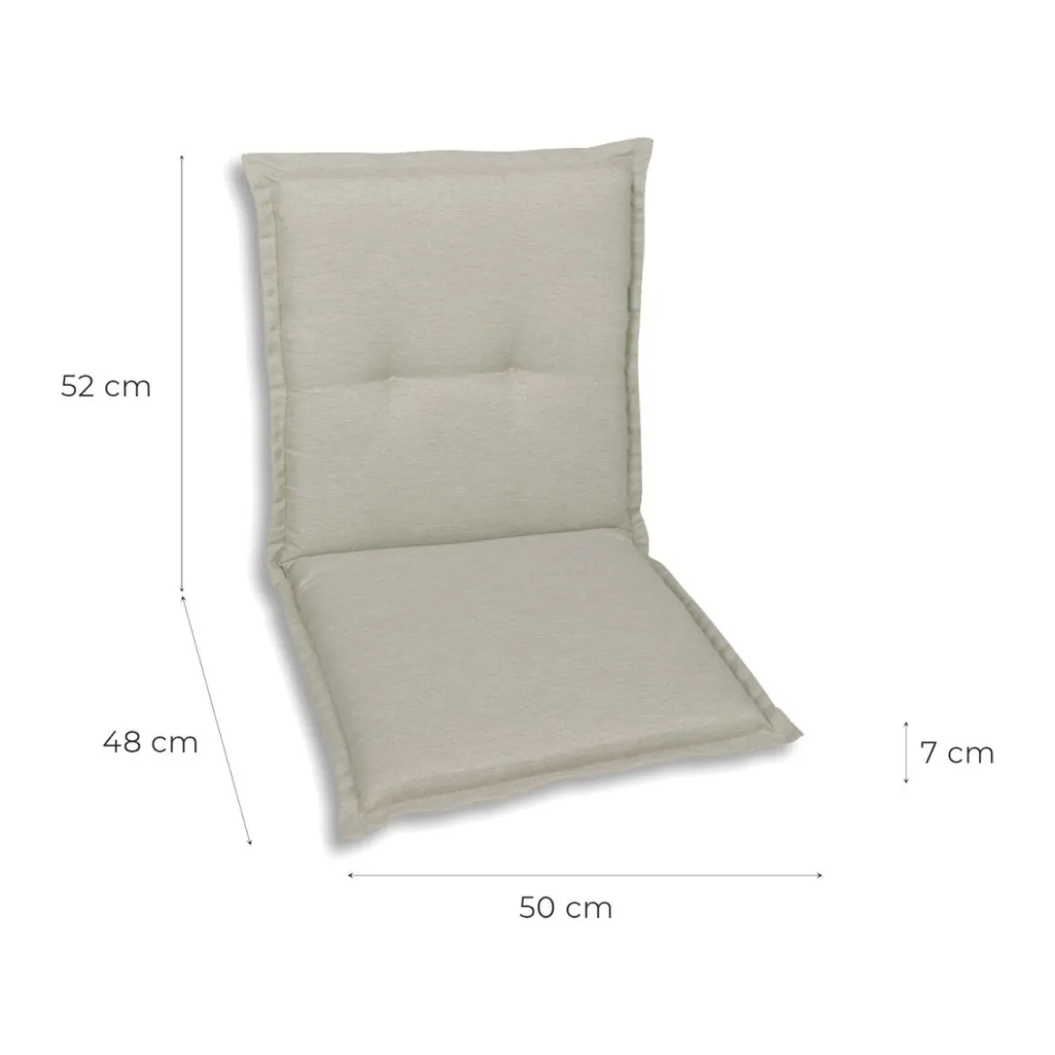 GO-DE Textil Gartenauflage / Kissen, wasserabweisend, pflegeleicht - B-Ware