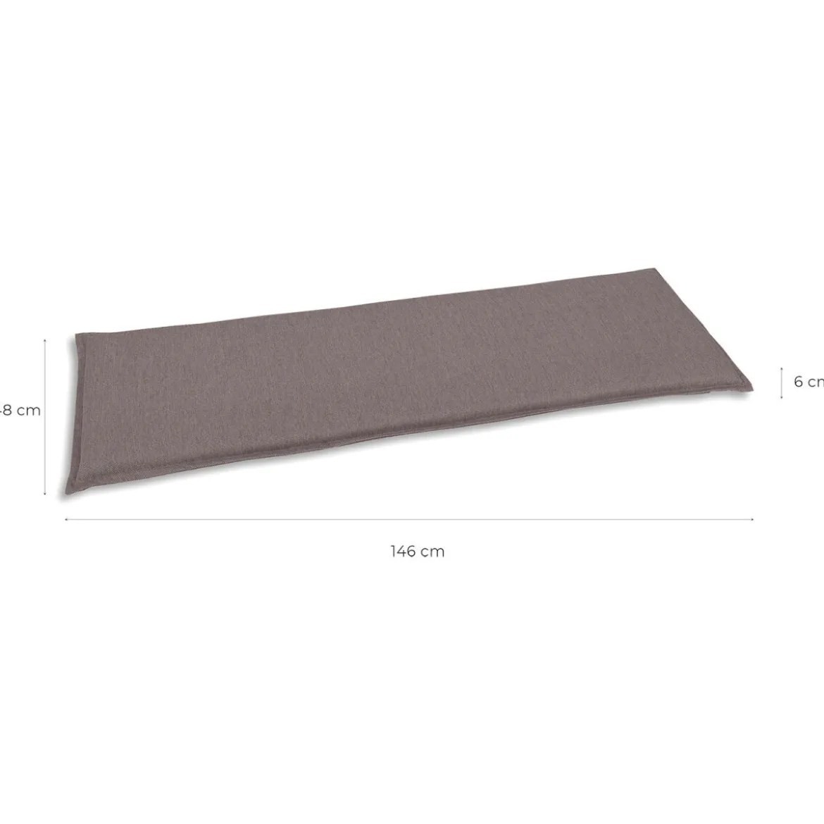 GO-DE Textil Gartenauflage / Kissen, wasserabweisend, pflegeleicht - B-Ware