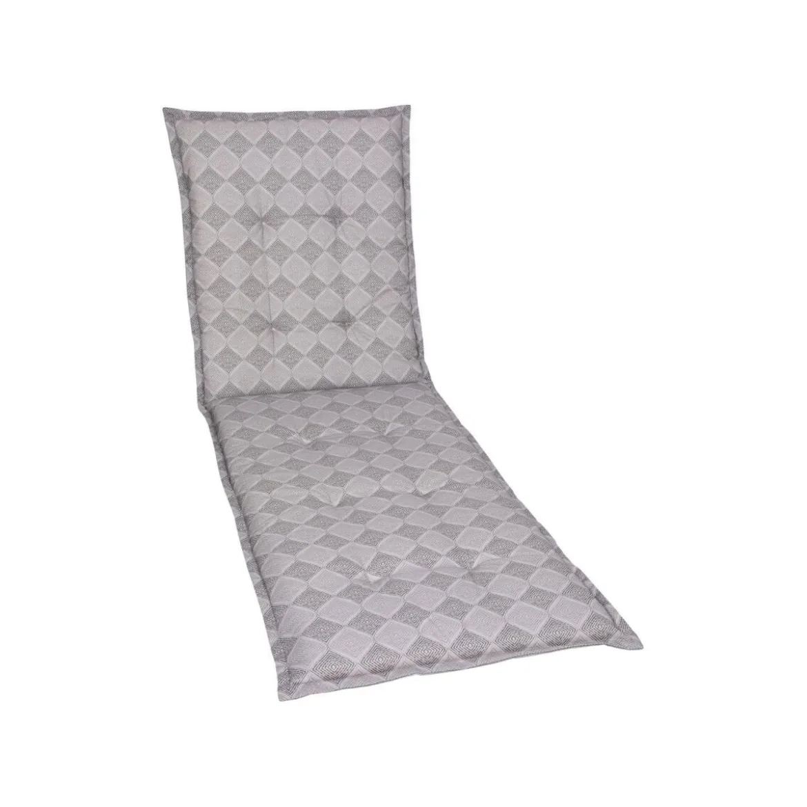 GO-DE Textil Gartenauflage Raute (Liegenauflage, Grau) - B-Ware neuwertig