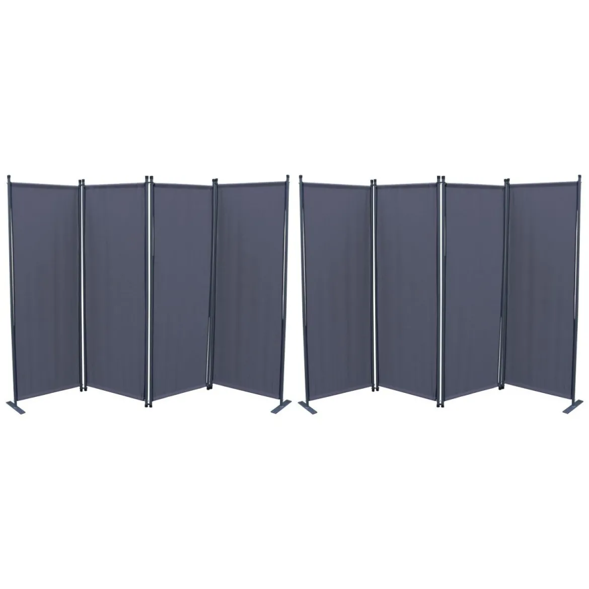 Grasekamp Paravent 2er Set (4-teilig, Grau) - B-Ware gut