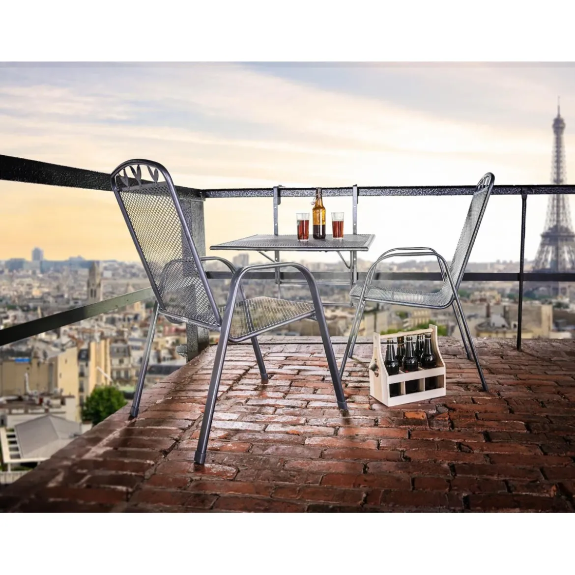greenmotion Balkonhängetisch Balkontisch Toulouse XL Klapptisch - B-Ware neuwertig