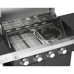 GRILLMEISTER Gasgrill, 4plus1 Brenner, 19,7 kW, mit 4 Garzonen - B-Ware neuwertig