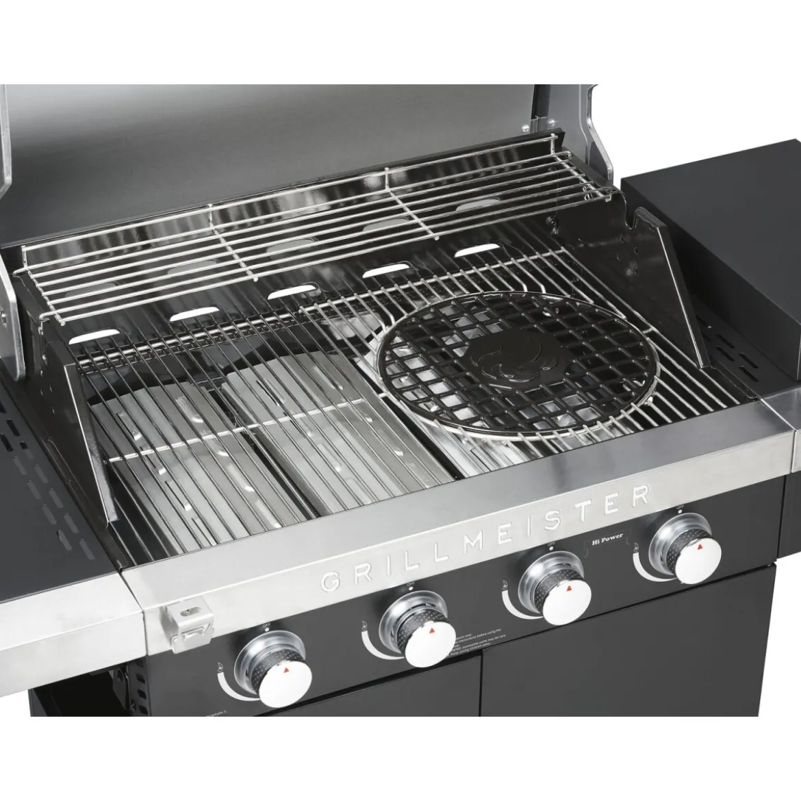 GRILLMEISTER Gasgrill, 4plus1 Brenner, 19,7 kW, mit 4 Garzonen - B-Ware neuwertig
