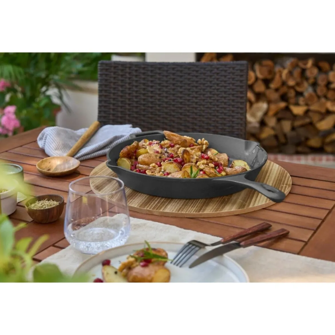 GRILLMEISTER Koch- und Grillzubehör, Gusseisen-Bratpfanne glatt - B-Ware sehr gut