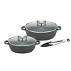 GSW Servierpfannen-Set Gourmet GRANIT 5-tlg. mit Aromadeckel - B-Ware neuwertig