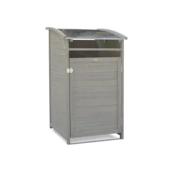HABAU Mülltonnenbox, 120 Liter, 65 x 75 x 115 cm (grau) - B-Ware neuwertig