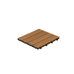 HOME DELUXE WPC Holzoptikfliesen »BAVARO« (1m², Teak) - B-Ware sehr gut