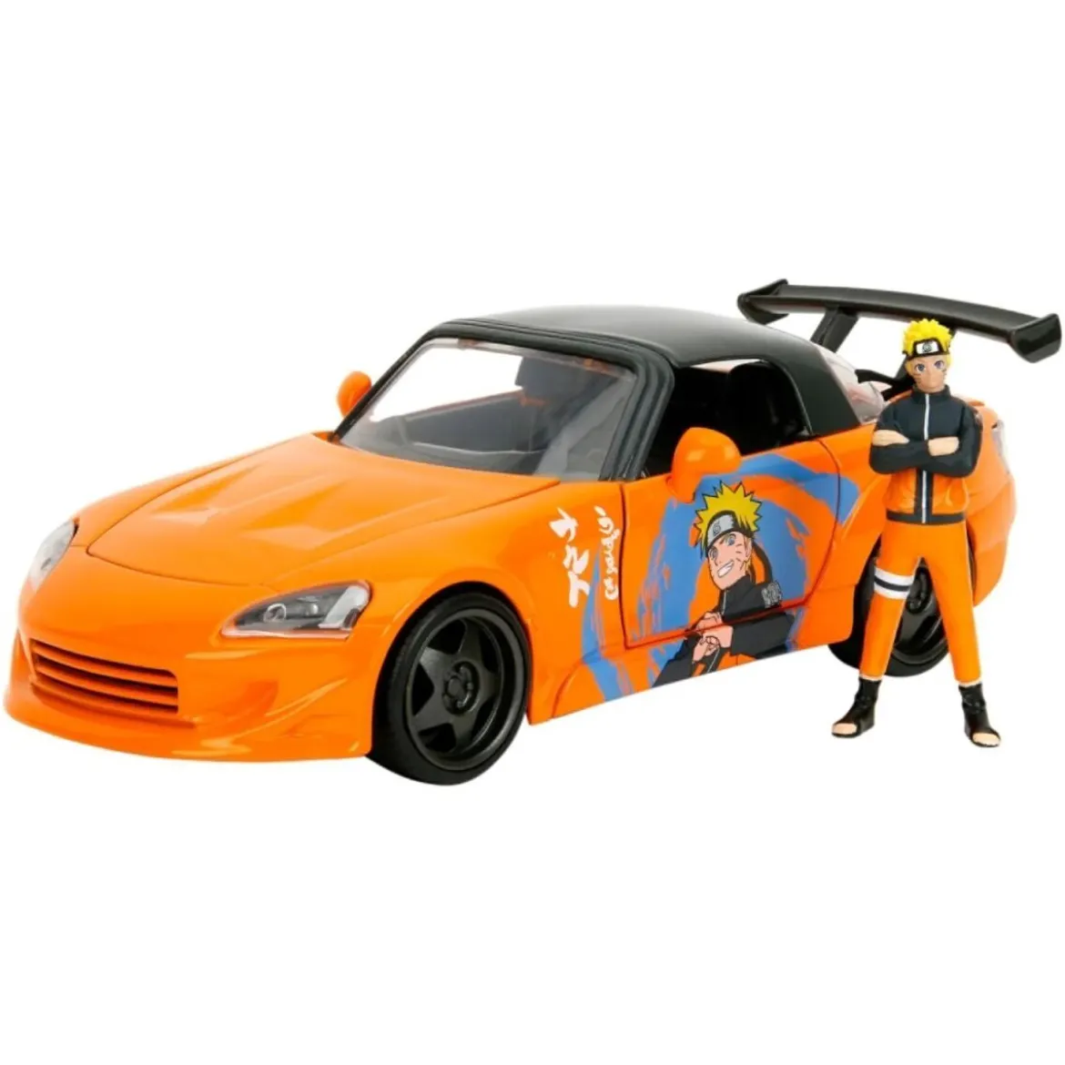 JADA Modellauto, Naruto-Auto und Figur, 1:24 (2001 Honda S2000) - B-Ware neuwertig