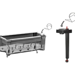 KHW Pflanzkasten Calypso, anthrazit - B-Ware neuwertig