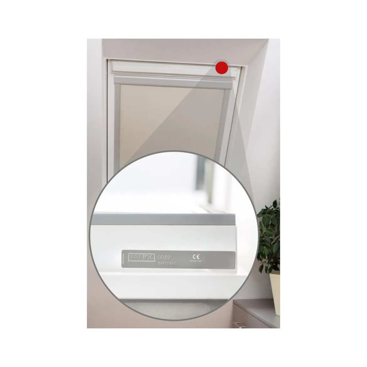 Lichtblick Dachfensterrollo Skylight, für Velux-Fenster, verdunkelnd, wärmeisolierend, 97,3 x 122 cm, SK08, weiß - B-Ware neuwertig