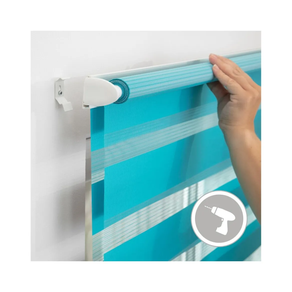 LICHTBLICK Duo Rollo Klemmfix, ohne Bohren, ab 45 x 150 cm - B-Ware