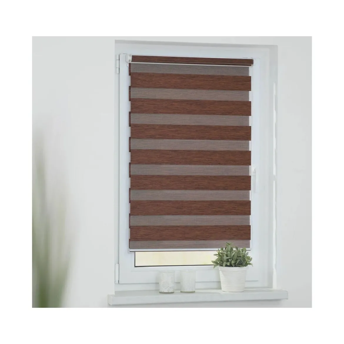 LICHTBLICK Duo Rollo Klemmfix, ohne Bohren, meliert, ab 45 x 150 cm - B-Ware