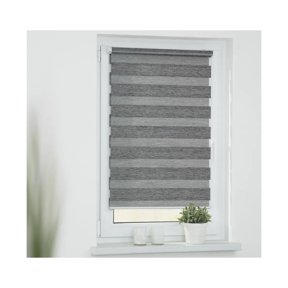Lichtblick Duo Rollo Klemmfix, ohne Bohren, meliert, go green, ab 45 x 150 cm (45 x 150 cm) - B-Ware sehr gut