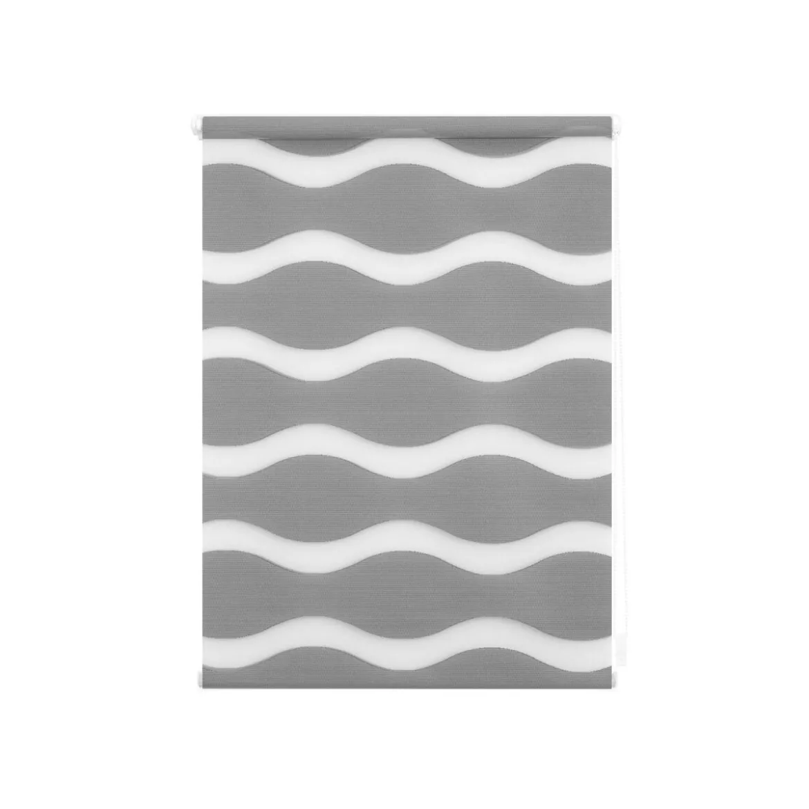 Lichtblick Duo Rollo Welle Doppelrollo Klemmfix 70 x 150 cm grau - B-Ware neuwertig