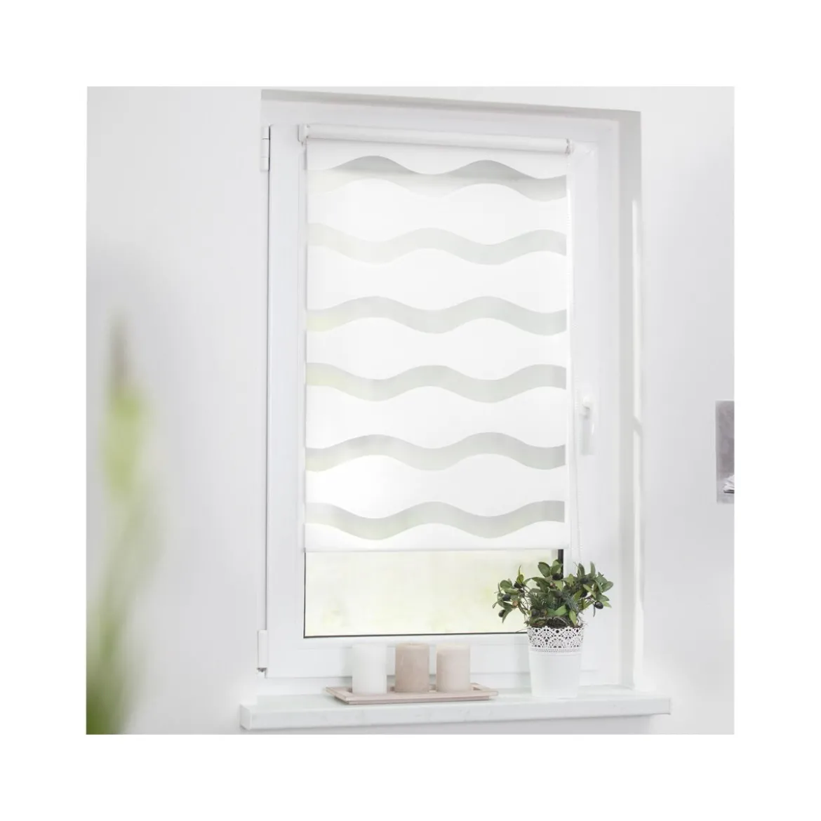 Lichtblick Duo Rollo Welle Klemmfix, ohne Bohren, ab 45 x 150 cm - B-Ware