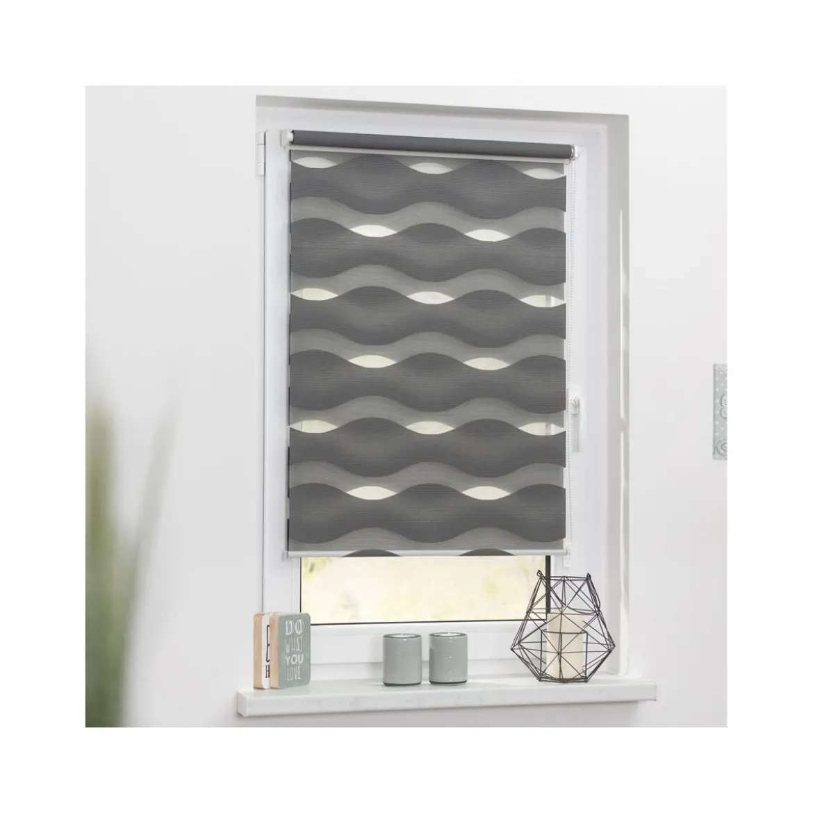 Lichtblick Duo Rollo Welle Klemmfix, ohne Bohren, ab 45 x 150 cm - B-Ware
